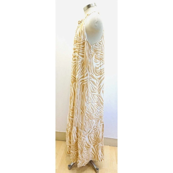 NWT NINE WEST Women Sleeveless Keyhole Full Length Lined Brown Maxi Dress Size L - Picture 4 of 11